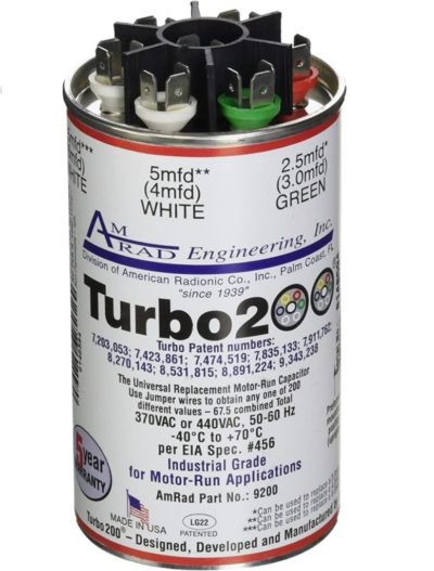 Turbo 200 Universal Motor Run Capacitor